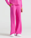 Girls Electric Fuchsia Waffle Long Sleeve Henley & Pants, casual style.