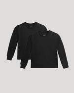 Boys' All Black Fleece Crew Neck 2-Pack