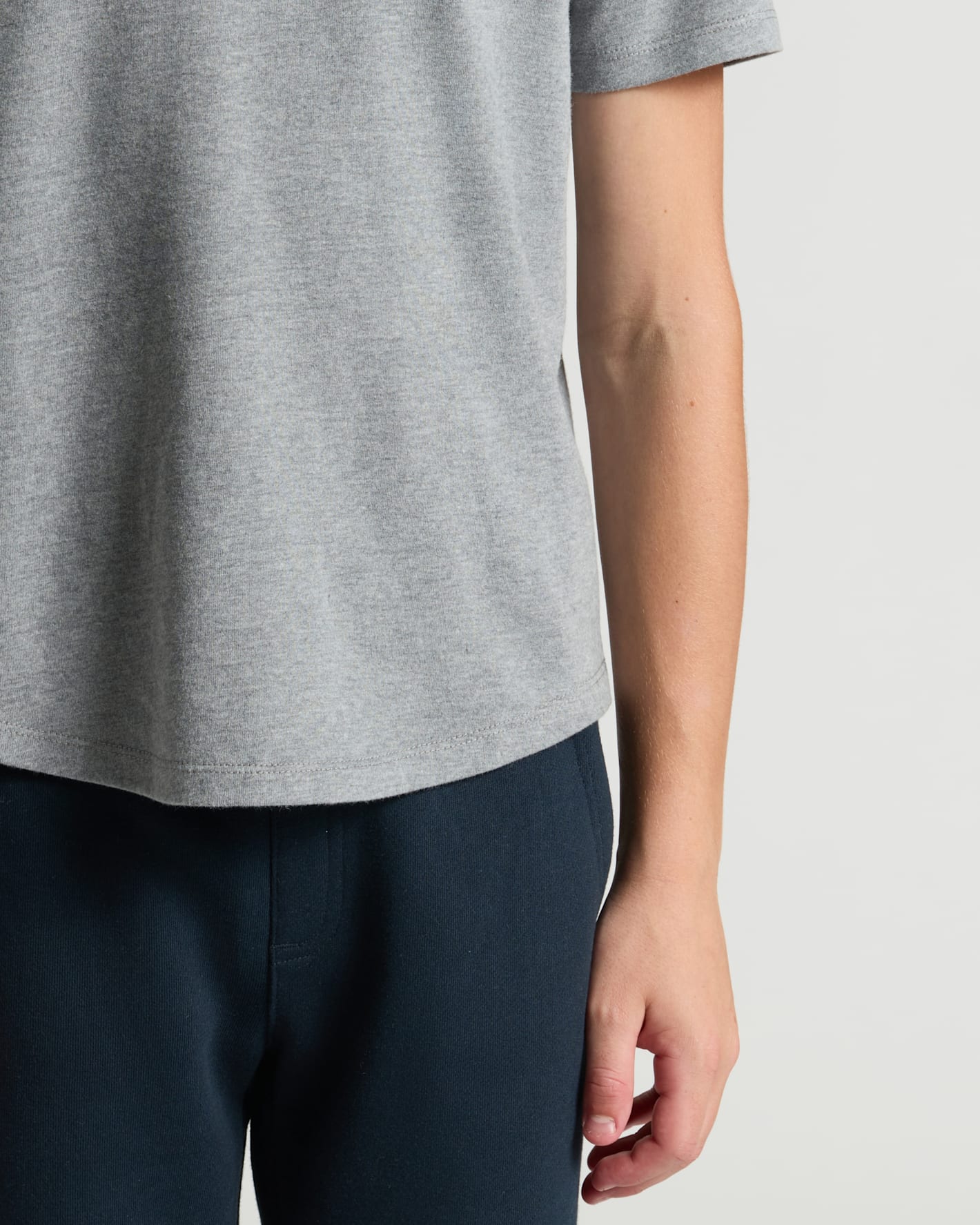 Boys' Classic Curved Hem Crew Neck 6-Pack tee on torso.