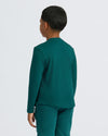 Boy in Boys' Classic Long Sleeve Curved Hem Crew Neck.