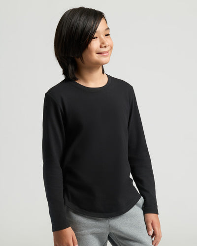 Boys' Long Sleeve Crew - Black