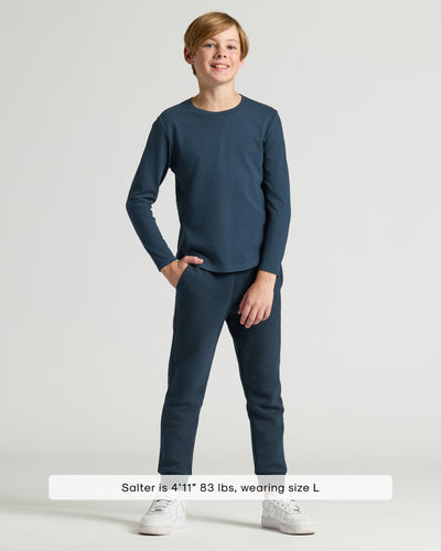 Boys' Long Sleeve Crew - Navy
