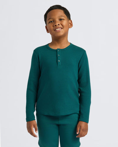 Boys' Waffle Long Sleeve Henley 6-Pack