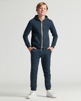Boys Navy Full Zip Fleece Hoodie & Jogger 2-Pack