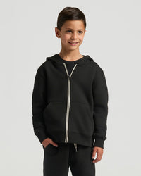 Boys' Black Fleece Full Zip Hoodie