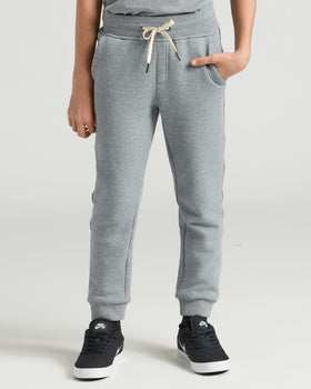 Boys' Black & Medium Heather Gray Fleece Joggers, cozy and durable.