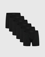 Black Boxer Briefs W/ Fly 6-Pack