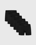 Black Boxer Trunks W/ Fly 6-Pack