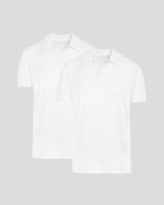 All White Classic Polo 2-Pack