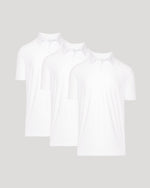 All White Active Short Sleeve Polo 3-Pack