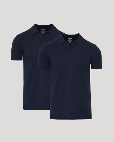 Navy Dressy Polo 2-Pack