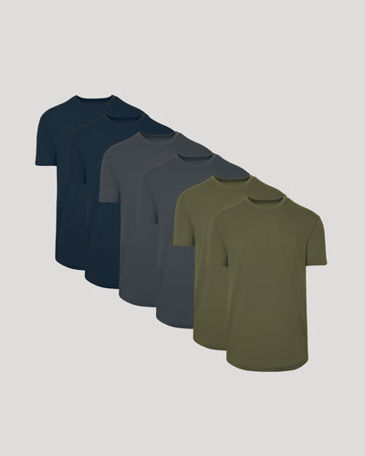Classic Curved Hem Crew Neck