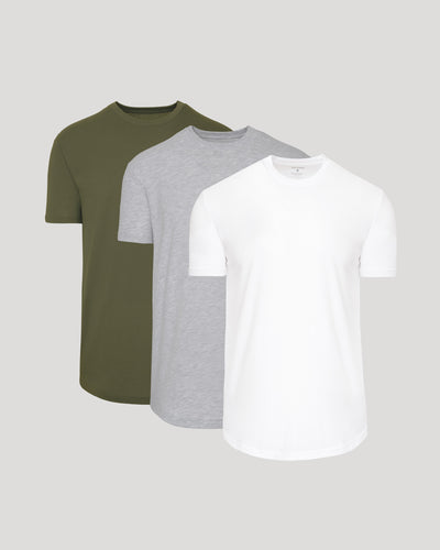 Classic Curved Hem Crew Neck