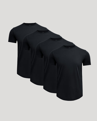 Pima Cotton Blend Crew ‑ Curved Hem