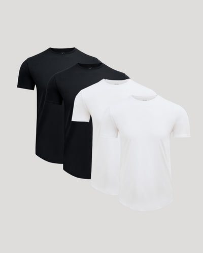Pima Cotton Blend Crew ‑ Curved Hem