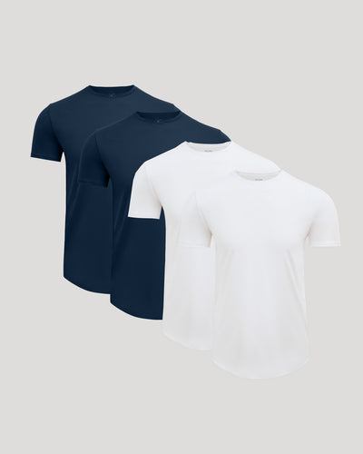 Pima Cotton Blend Crew ‑ Curved Hem