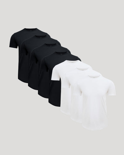 Pima Cotton Blend Crew ‑ Curved Hem