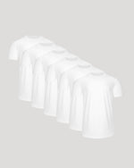 All White Active Curved Hem Crew 6-Pack