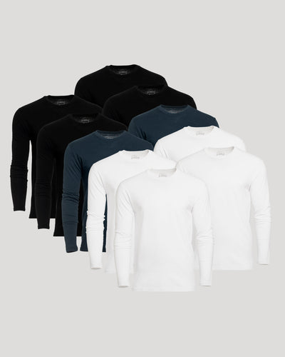 Classic Long Sleeve Crew Neck 10-Pack