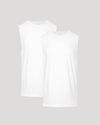 White Sleeveless Active Muscle Tee 2-Pack