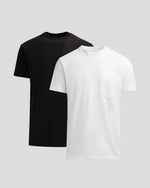 Black & White Heavyweight Pocket Crew 2-Pack