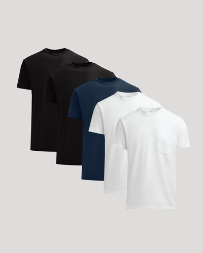 Heavyweight Pocket Crew (5‑Pack)