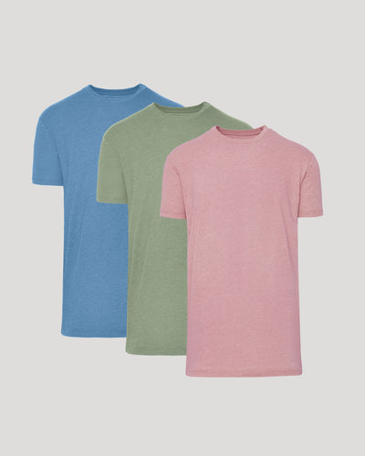 Classic Tall Straight Hem Crew Neck T-Shirt 3-Pack