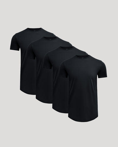 Tall Pima Cotton Blend Curved Hem Crew