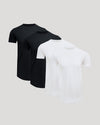 Tall Pima Cotton Blend Curved Hem Crew 4-Pack