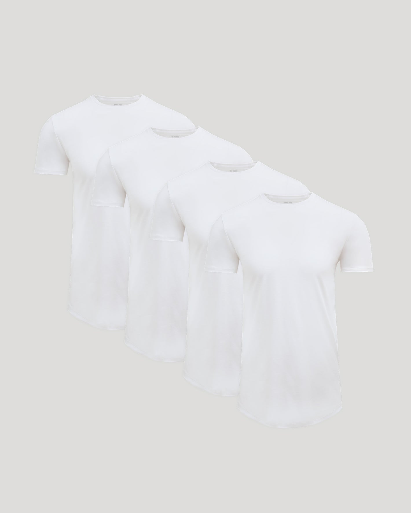Tall Pima Cotton Blend Curved Hem Crew 4-Pack