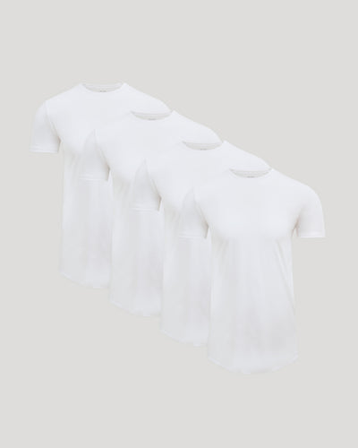 Tall Pima Cotton Blend Curved Hem Crew
