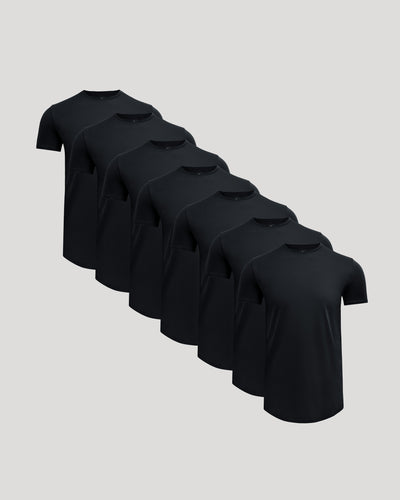 Tall Pima Cotton Blend Curved Hem Crew