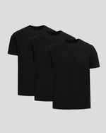 All Black Short Heavyweight Crew 3-Pack