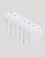 All White Short Active Crew Neck 6-Pack