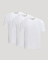 All White Short Active Crew Neck 3-Pack
