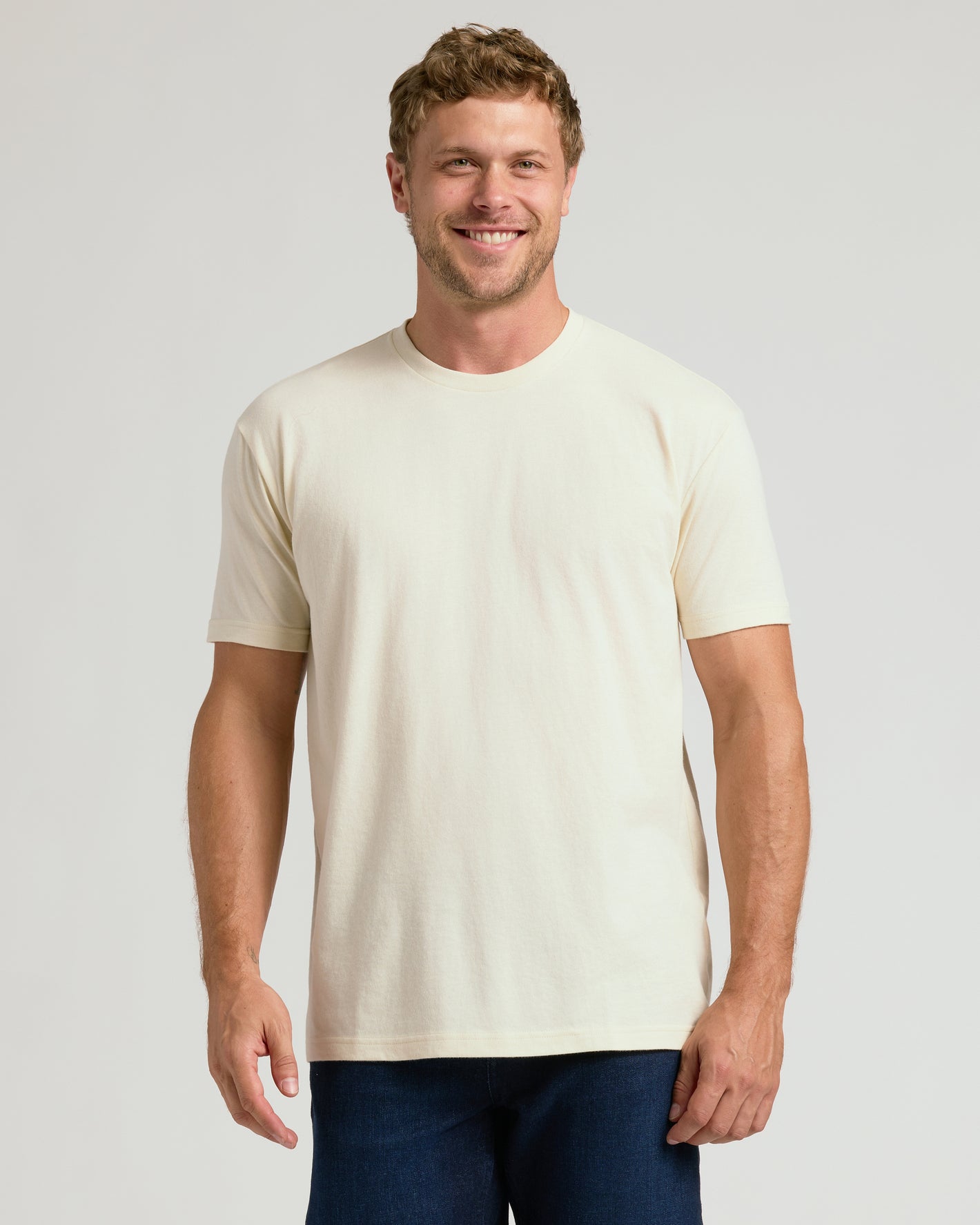 Man wearing CombinedListingTest Classic Crew Neck T-shirt.