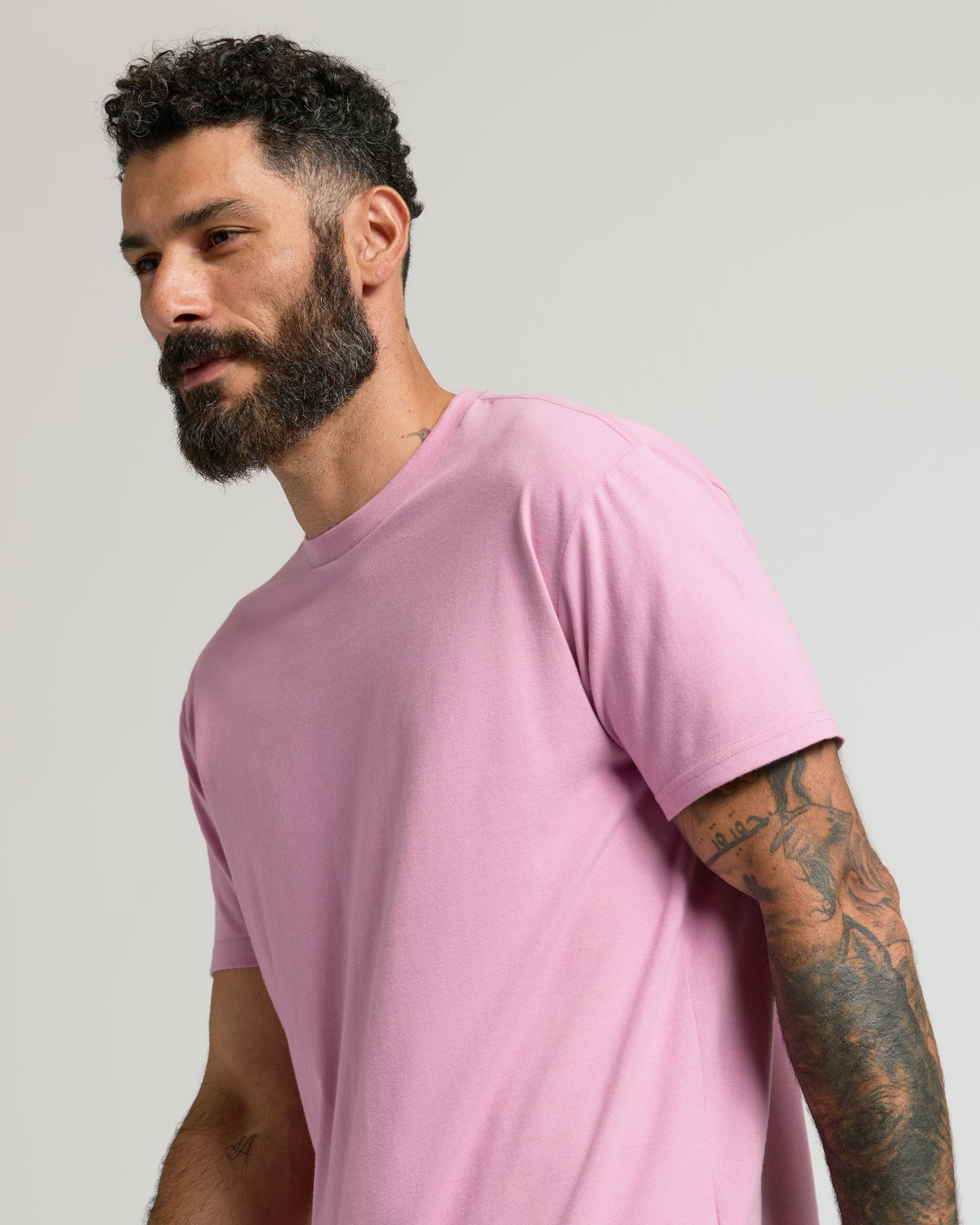 Heather Mauve Classic Crew Neck