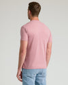 Back view of Light Heather Boysenberry Classic Crew Neck on man.