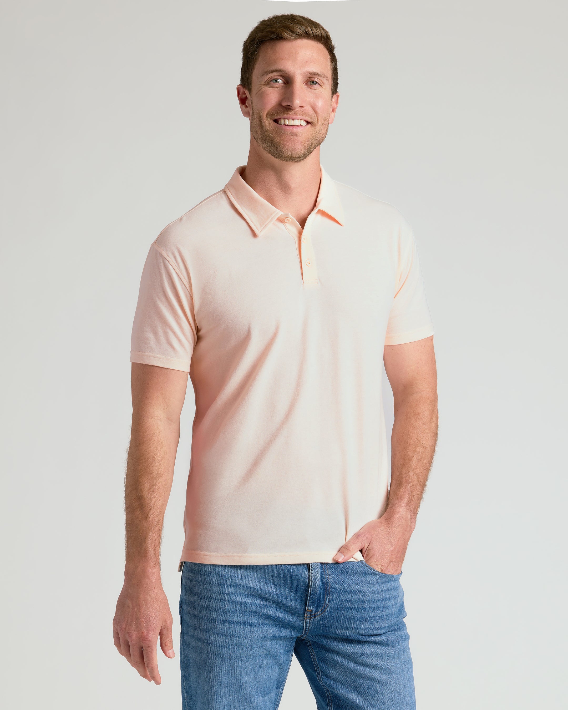 Coral Basic Polo Dress main image 1