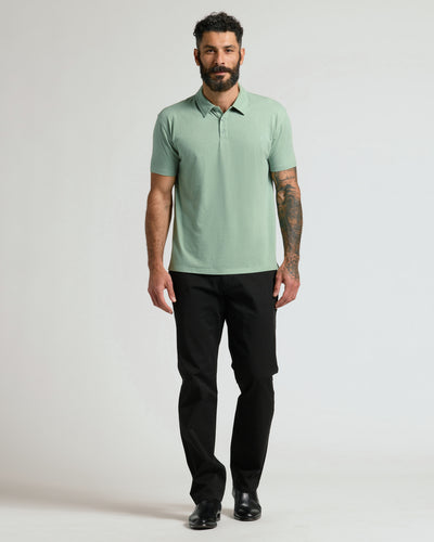 Classic Polo - Heather Slate Green