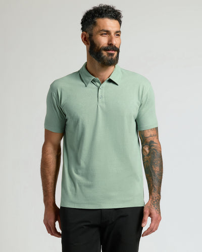 Classic Polo - Heather Slate Green