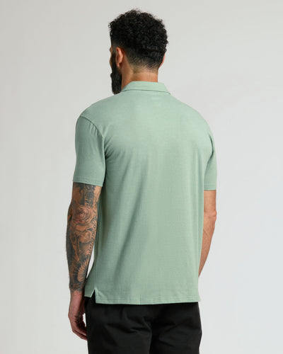 Classic Polo - Heather Slate Green