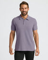Dark Heather Amethyst Short Sleeve Polo
