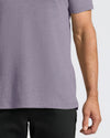 Dark Heather Amethyst Short Sleeve Polo