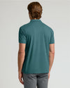 Heather Seafarer Classic Polo from the back, showcasing fit.
