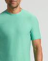 Fern Active Crew Neck Tee in mint-green, showcasing its sleek, athletic fit.