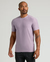 Man wearing Limited Spring Active Crew 6-Pack lavender T-shirt.