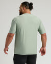 Back view of Lichen Active Crew Neck Tee on man.