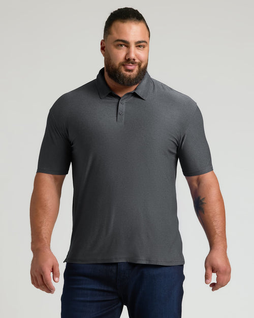 Charcoal Heather Gray Charcoal Heather Gray Active Polo 2.0