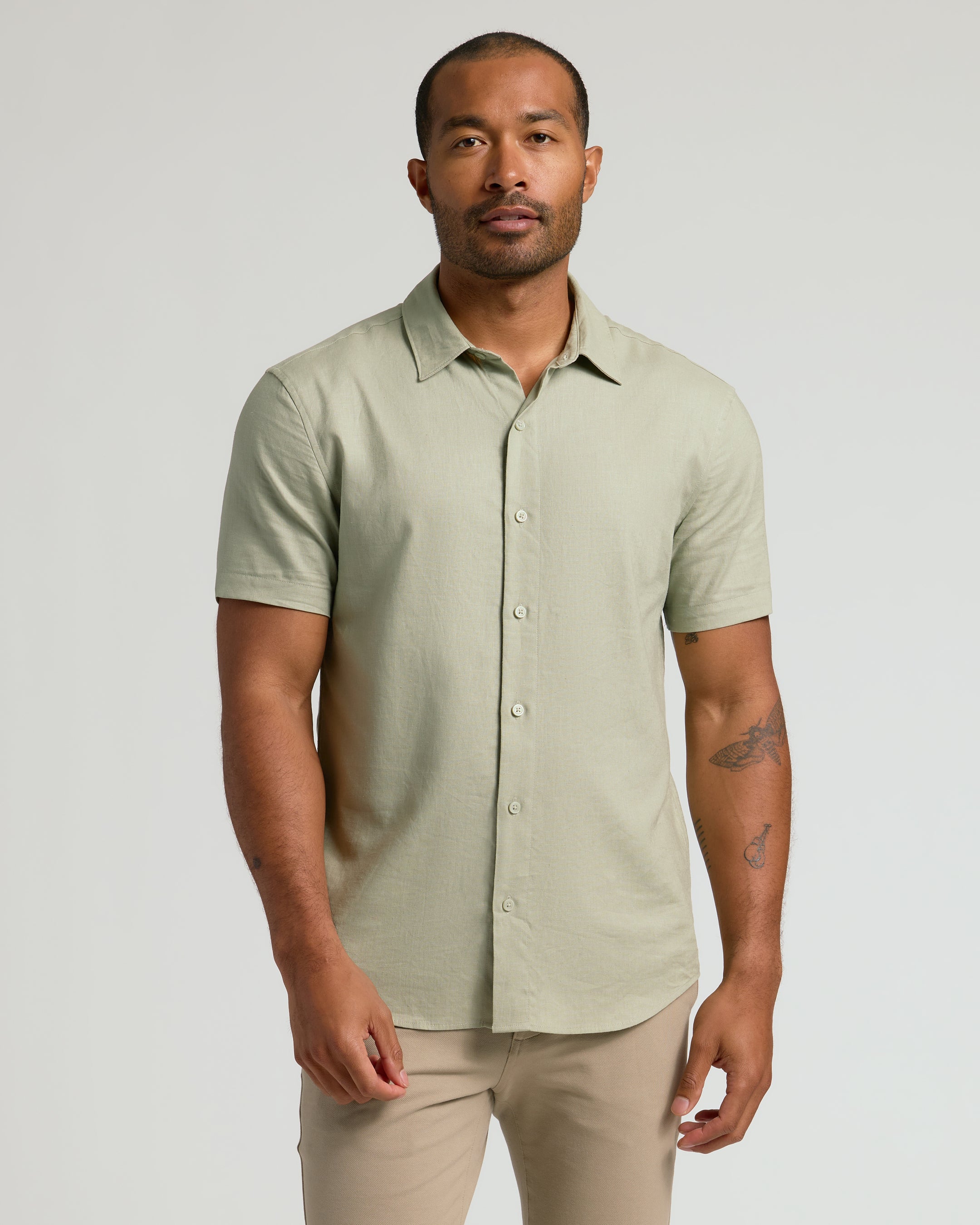 Ozoc Linen Tie Shirt main image 1